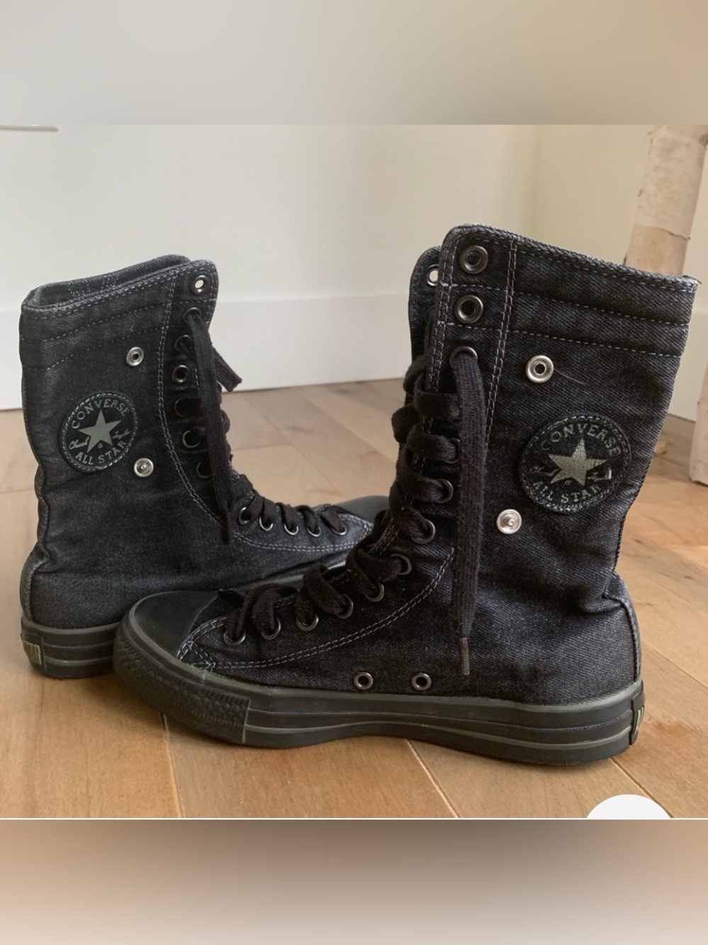 Rare Converse mid calf dark black demon